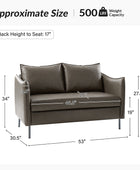 Vic Modern Industrial Loveseat with PU Leather