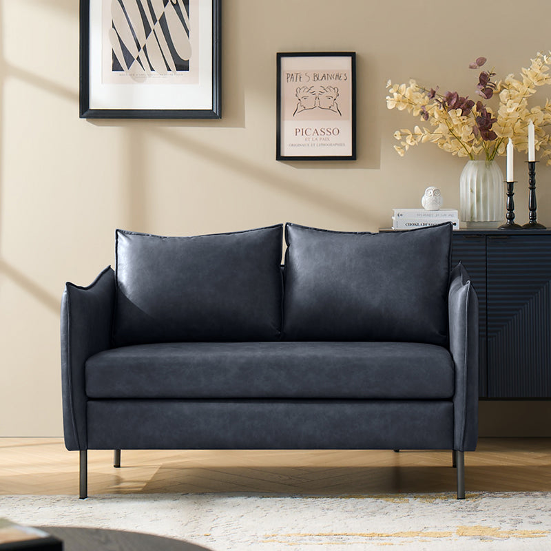 Vic Modern Industrial Loveseat with PU Leather