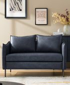 Vic Modern Industrial Loveseat with PU Leather