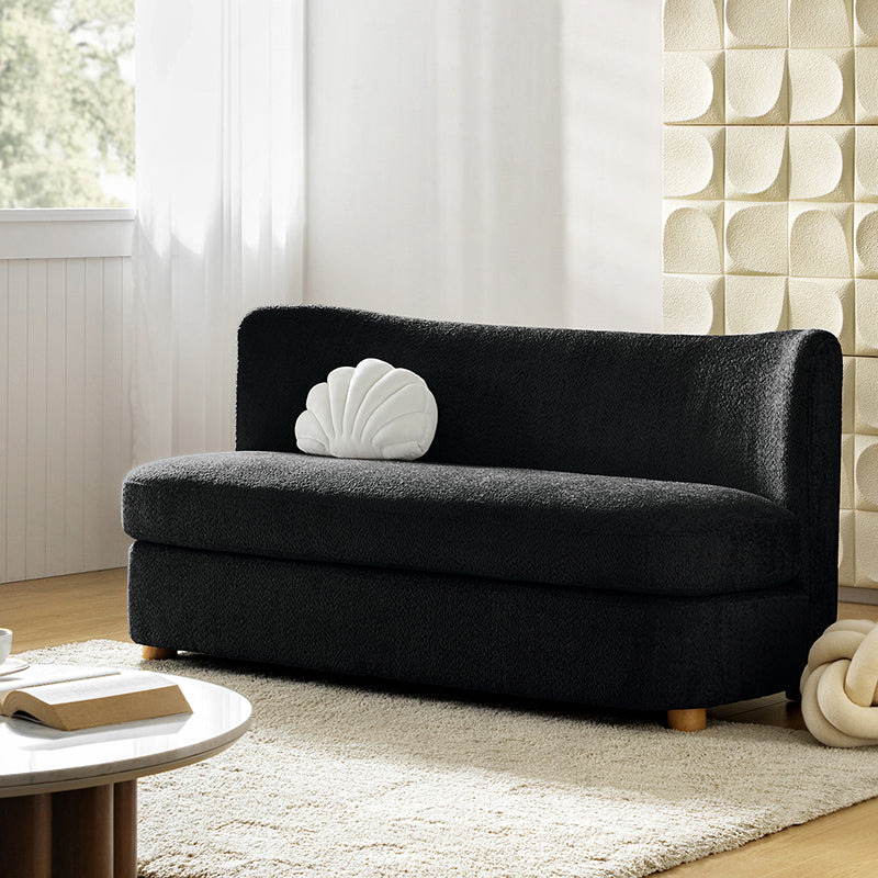 Rod Modern Aesthetics Loveseat with Thick Seat Cushion