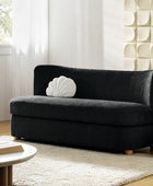 Rod Modern Aesthetics Loveseat with Thick Seat Cushion