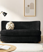 Rod Modern Aesthetics Loveseat with Thick Seat Cushion