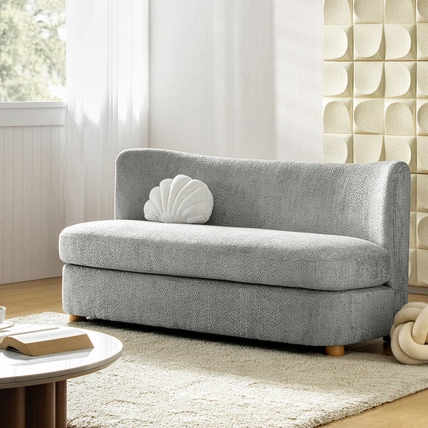 Rod Modern Aesthetics Loveseat with Thick Seat Cushion