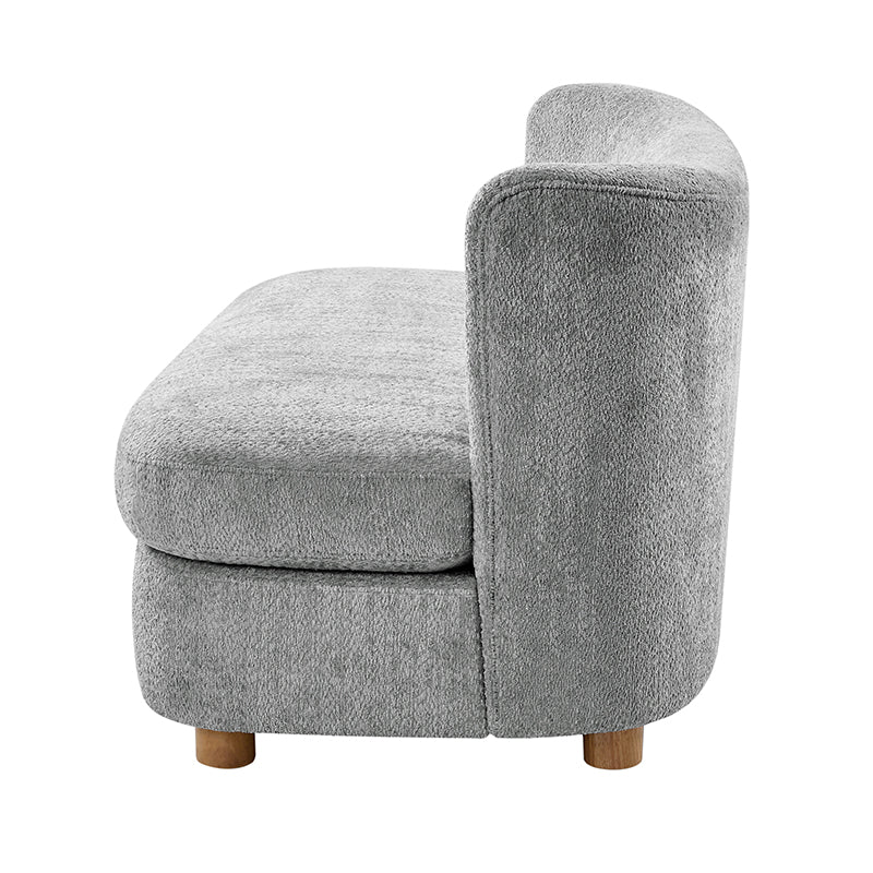 Rod Modern Aesthetics Loveseat with Thick Seat Cushion