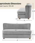 Rod Modern Aesthetics Loveseat with Thick Seat Cushion