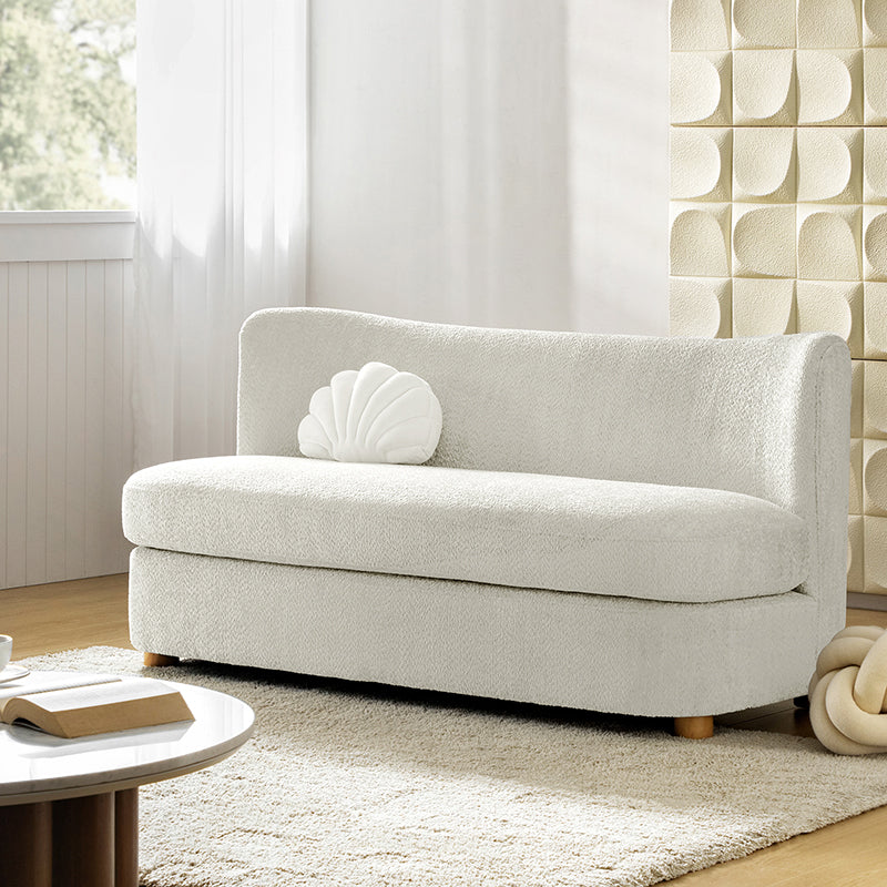 Rod Modern Aesthetics Loveseat with Thick Seat Cushion