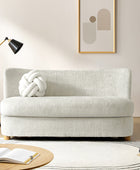 Rod Modern Aesthetics Loveseat with Thick Seat Cushion