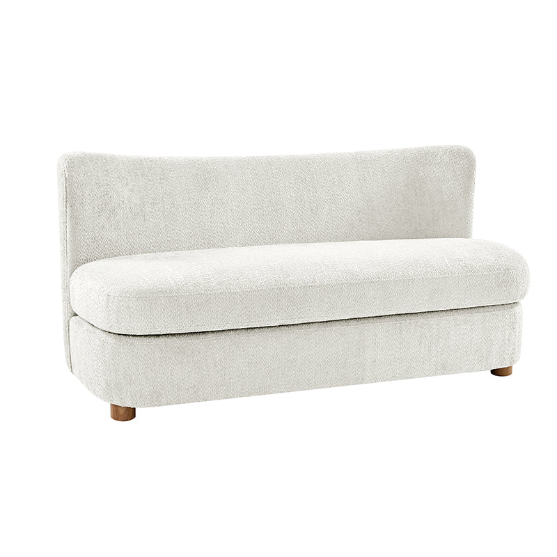 Rod Modern Aesthetics Loveseat with Thick Seat Cushion