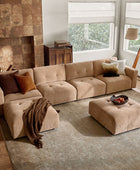 Memosa Modular Deep Seating Sectional Sofa - Cloud-Like Comfort with Memory Foam Cushions
