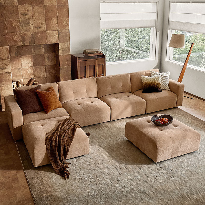 Memosa Modular Deep Seating Sectional Sofa - Cloud-Like Comfort with Memory Foam Cushions