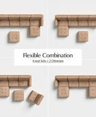 Memosa Modular Deep Seating Sectional Sofa - Cloud-Like Comfort with Memory Foam Cushions