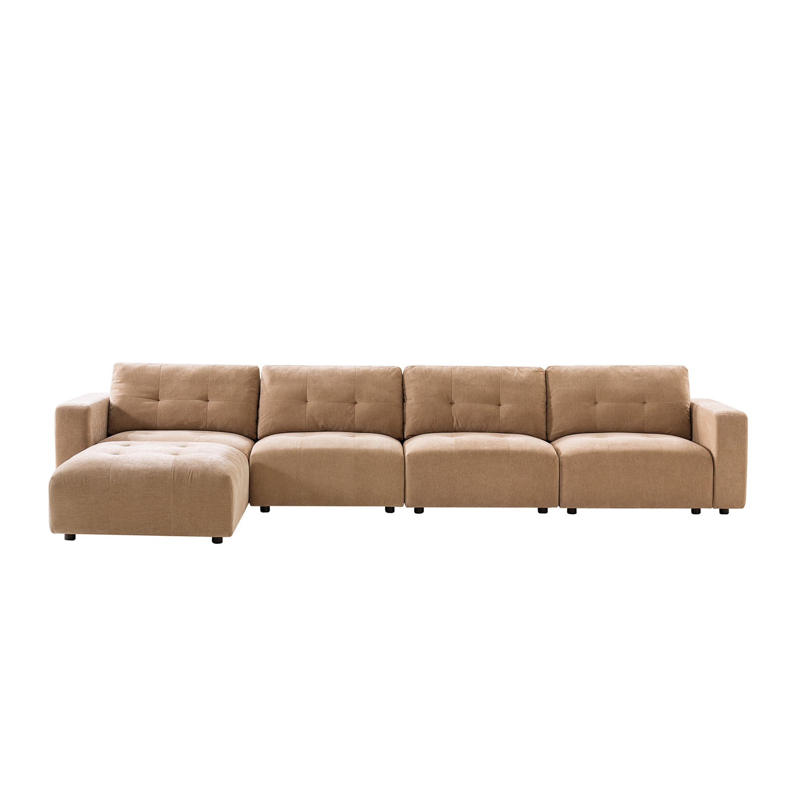Memosa Deep-Seat Modular Sectional Sofa with Memory Foam Cushions
