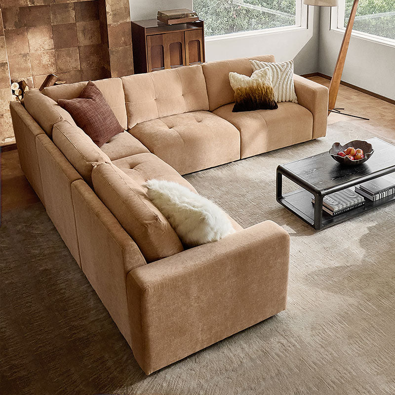 Memosa Modular Deep Seating Sectional Sofa - Cloud-Like Comfort with Memory Foam Cushions