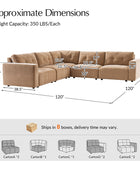 Memosa Modular Deep Seating Sectional Sofa - Cloud-Like Comfort with Memory Foam Cushions