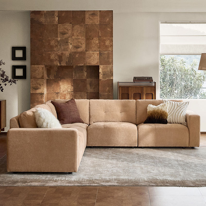 Memosa Modular Deep Seating Sectional Sofa - Cloud-Like Comfort with Memory Foam Cushions