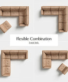 Memosa Modular Deep Seating Sectional Sofa - Cloud-Like Comfort with Memory Foam Cushions