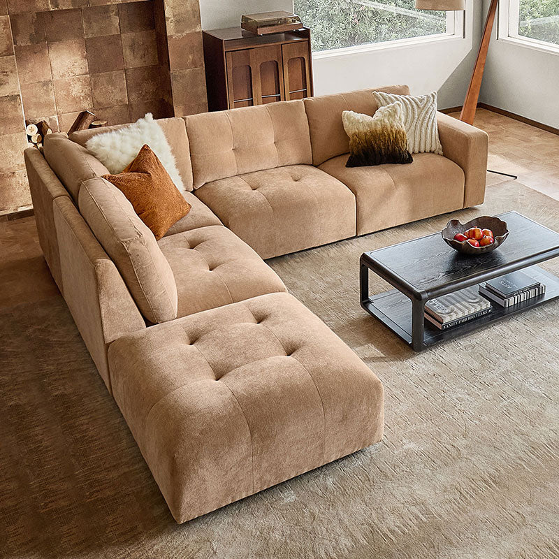 Memosa Modular Deep Seating Sectional Sofa - Cloud-Like Comfort with Memory Foam Cushions