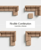 Memosa Modular Deep Seating Sectional Sofa - Cloud-Like Comfort with Memory Foam Cushions