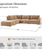 Memosa Modular Deep Seating Sectional Sofa - Cloud-Like Comfort with Memory Foam Cushions