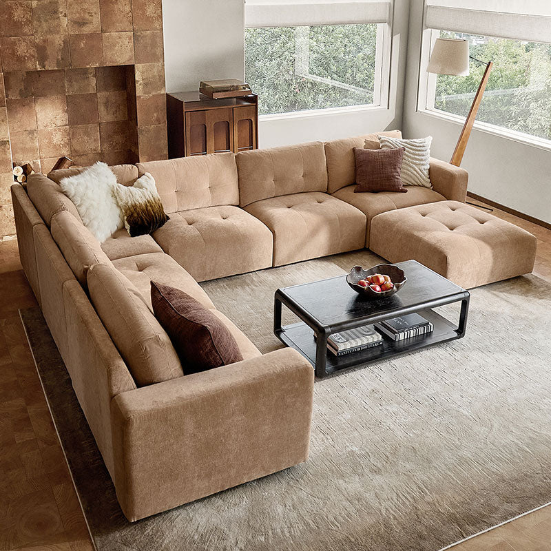 Memosa Modular Deep Seating Sectional Sofa - Cloud-Like Comfort with Memory Foam Cushions