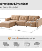 Memosa Modular Deep Seating Sectional Sofa - Cloud-Like Comfort with Memory Foam Cushions
