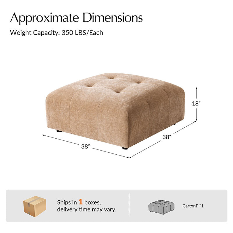 Memosa Modular Deep Seating Sectional Sofa - Cloud-Like Comfort with Memory Foam Cushions