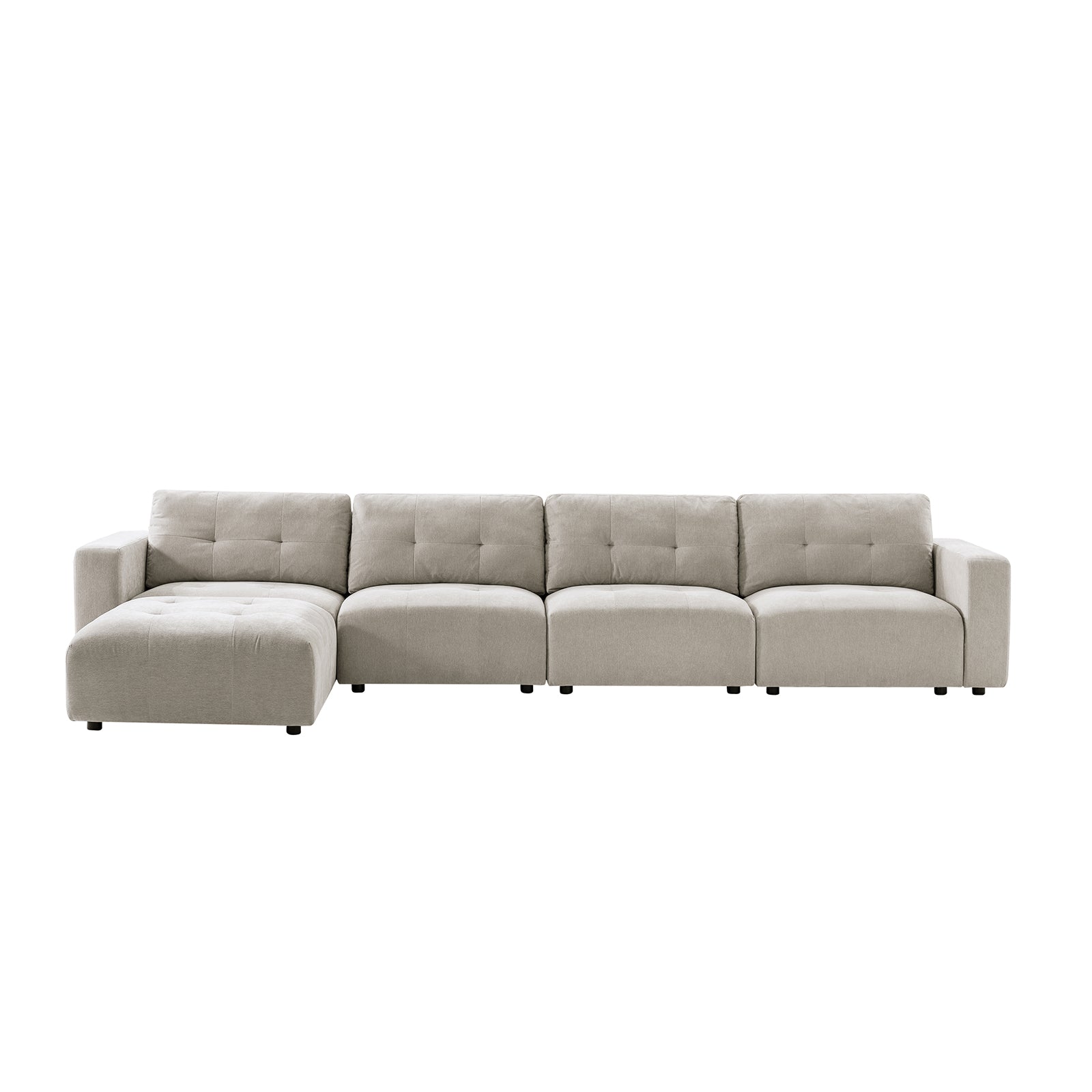 Memosa Deep-Seat Modular Sectional Sofa with Memory Foam Cushions
