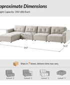 Memosa Deep-Seat Modular Sectional Sofa with Memory Foam Cushions