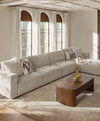 Memosa Deep-Seat Modular Sectional Sofa with Memory Foam Cushions