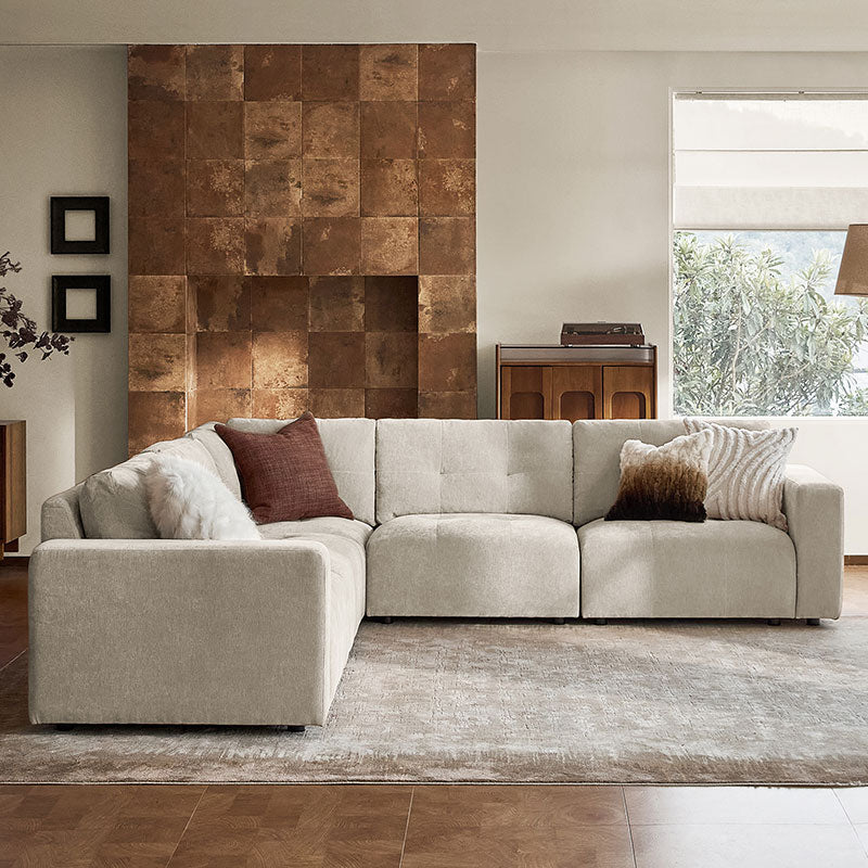 Memosa Modular Deep Seating Sectional Sofa - Cloud-Like Comfort with Memory Foam Cushions