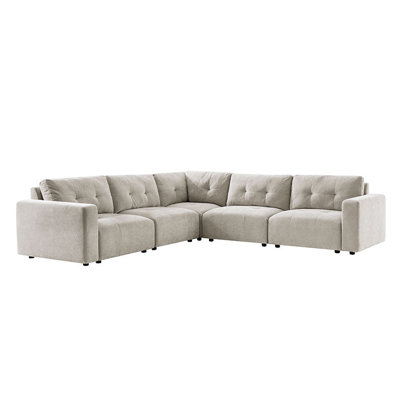 Memosa Modular Deep Seating Sectional Sofa - Cloud-Like Comfort with Memory Foam Cushions