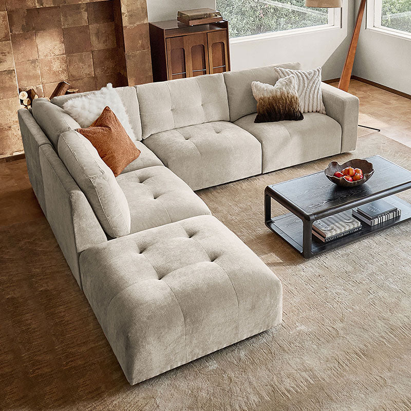 Memosa Modular Deep Seating Sectional Sofa - Cloud-Like Comfort with Memory Foam Cushions
