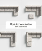 Memosa Modular Deep Seating Sectional Sofa - Cloud-Like Comfort with Memory Foam Cushions