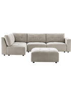 Memosa Modular Deep Seating Sectional Sofa - Cloud-Like Comfort with Memory Foam Cushions
