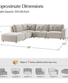 Memosa Modular Deep Seating Sectional Sofa - Cloud-Like Comfort with Memory Foam Cushions
