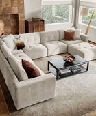 Memosa Modular Deep Seating Sectional Sofa - Cloud-Like Comfort with Memory Foam Cushions