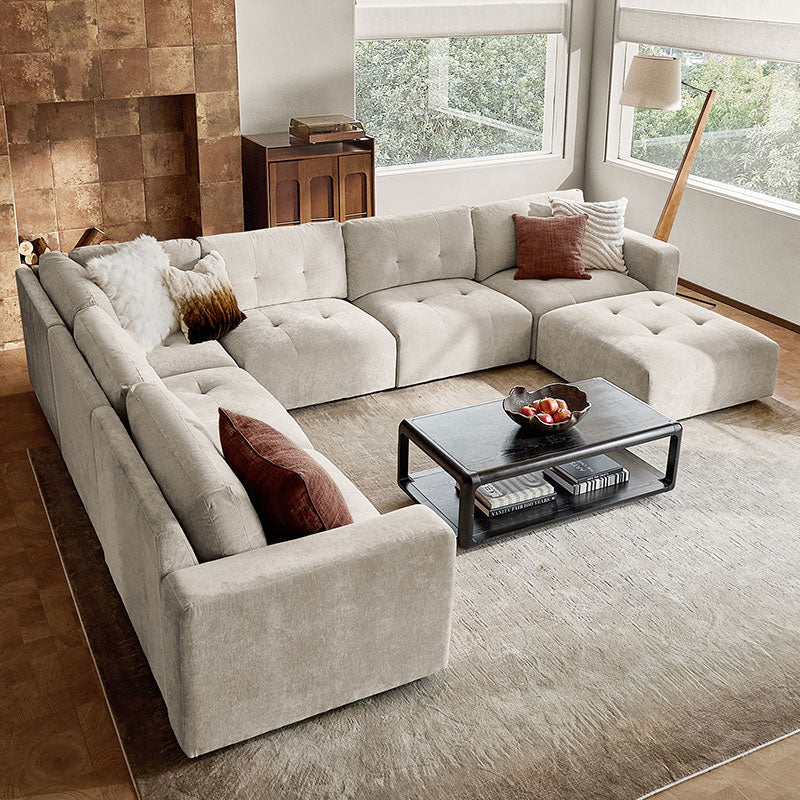 Memosa Modular Deep Seating Sectional Sofa - Cloud-Like Comfort with Memory Foam Cushions