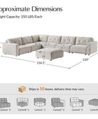 Memosa Modular Deep Seating Sectional Sofa - Cloud-Like Comfort with Memory Foam Cushions