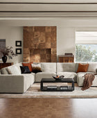 Memosa Modular Deep Seating Sectional Sofa - Cloud-Like Comfort with Memory Foam Cushions