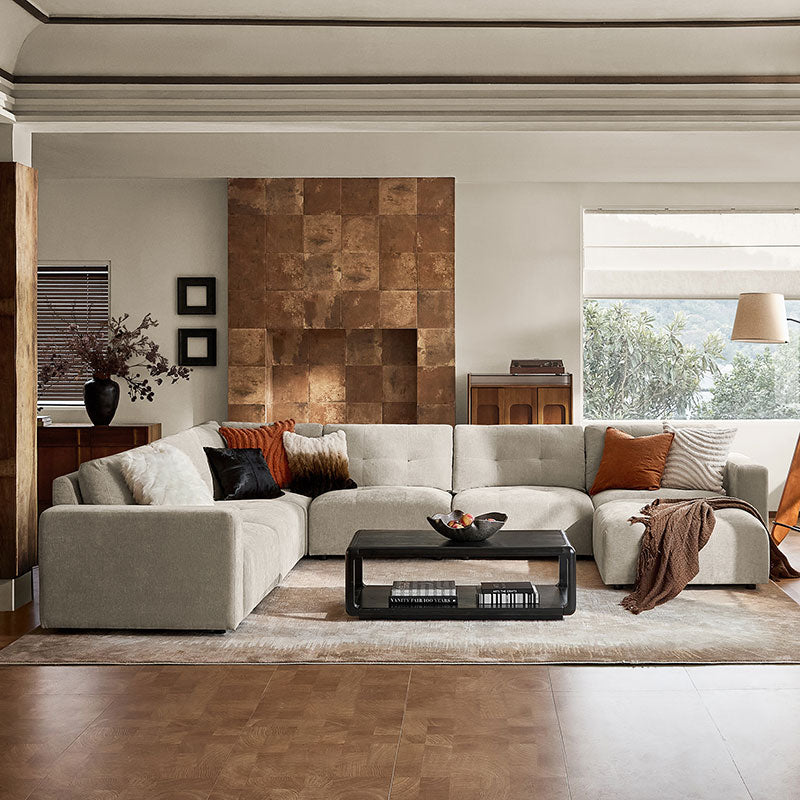 Memosa Modular Deep Seating Sectional Sofa - Cloud-Like Comfort with Memory Foam Cushions