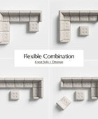 Memosa Modular Deep Seating Sectional Sofa - Cloud-Like Comfort with Memory Foam Cushions