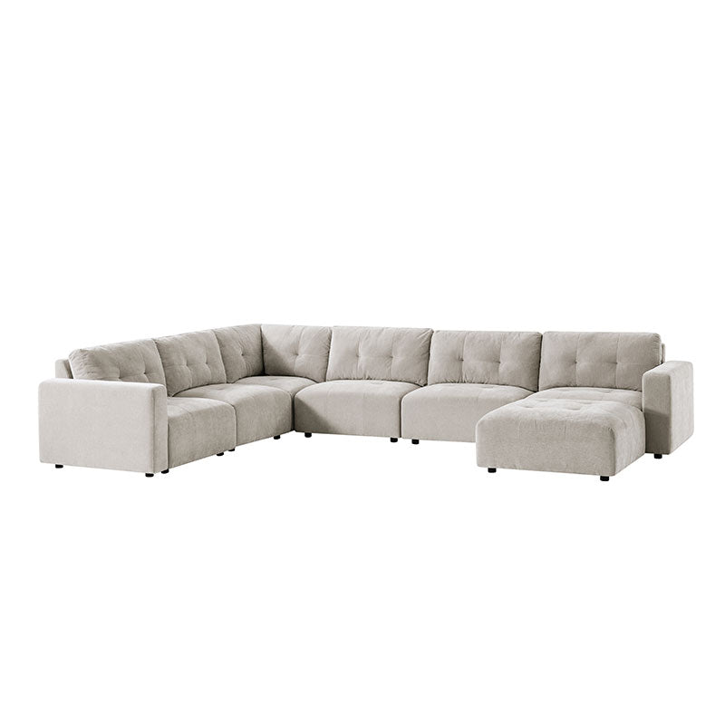 Memosa Modular Deep Seating Sectional Sofa - Cloud-Like Comfort with Memory Foam Cushions