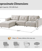 Memosa Modular Deep Seating Sectional Sofa - Cloud-Like Comfort with Memory Foam Cushions