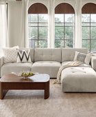 Memosa Modular Deep Seating Sectional Sofa - Cloud-Like Comfort with Memory Foam Cushions