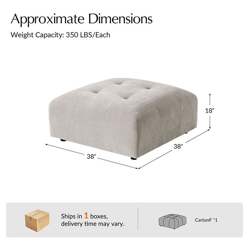 Memosa Modular Deep Seating Sectional Sofa - Cloud-Like Comfort with Memory Foam Cushions