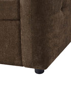 Madena Rounded Categorized Storage Loveseats Sofa