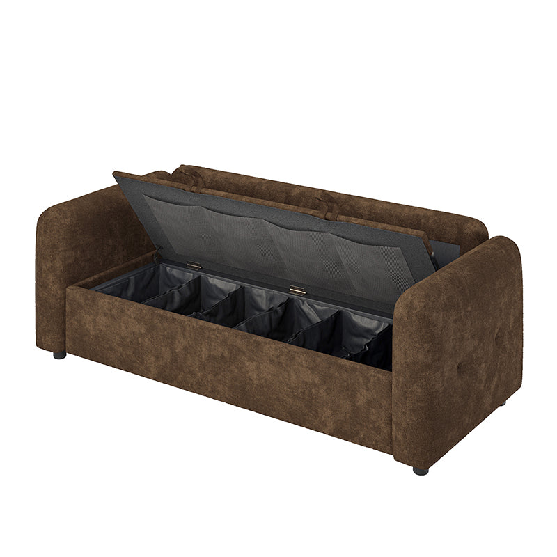 Madena Rounded Categorized Storage Loveseats Sofa