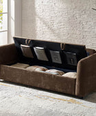 Madena Rounded Categorized Storage Loveseats Sofa