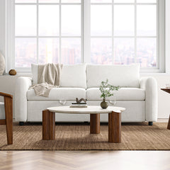 Madena Rounded Categorized Storage Loveseats Sofa