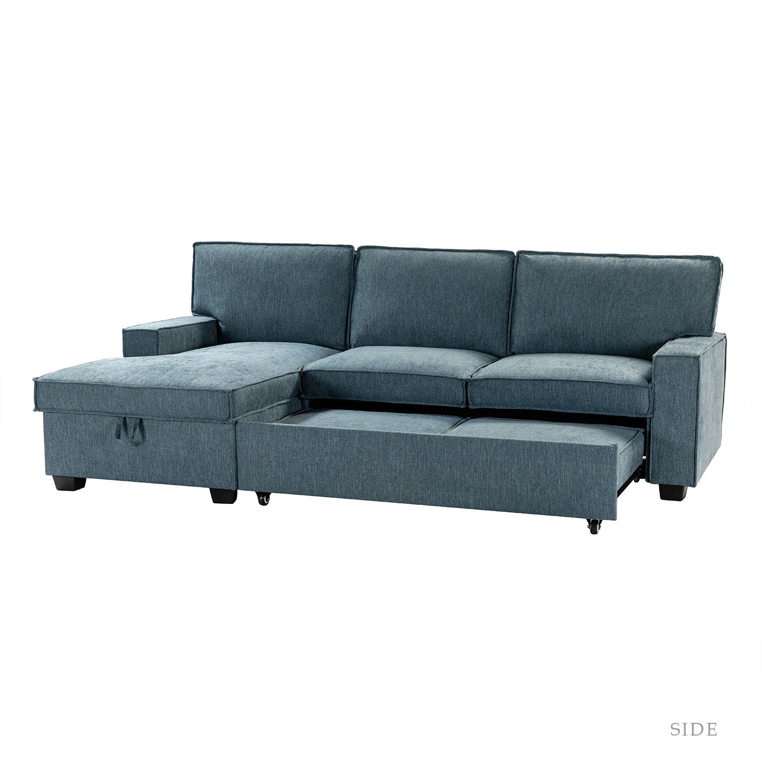 Sendera Upholstered  Pull Out Sleeper Sofa & Chaise with Storage (Right)